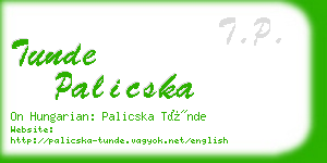 tunde palicska business card